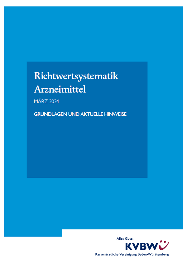 Titelblatt der Sonderausgabe Richtwertsystematik Arzneimittel