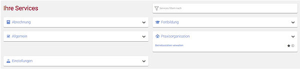Mitgliederportal &bdquo;Praxisorganisation&ldquo;
