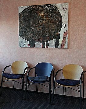 Wartezimmer der HIV-Praxis Mannheim