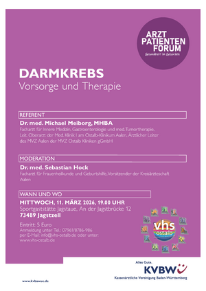 Beispielplakat f&uuml;r die Veranstaltungsreihe Arzt-Patienten-Forum