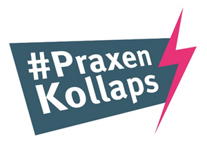Logo der bundesweiten Aktion #PraxenKollaps 
