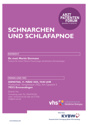 Plakat für die Veranstaltungsreihe Arzt-Patienten-Forum