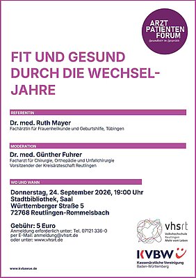 Beispielplakat f&uuml;r die Veranstaltungsreihe Arzt-Patienten-Forum