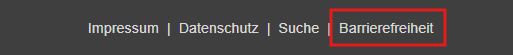 Fußzeile der KVBW auf der INternetseite