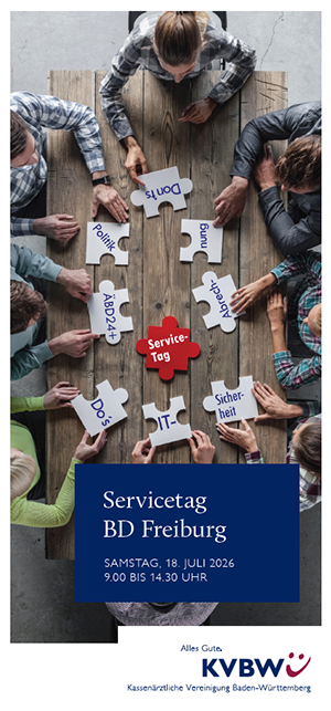 Vorderseite Flyer KVBW-Servicetag Freiburg 2026