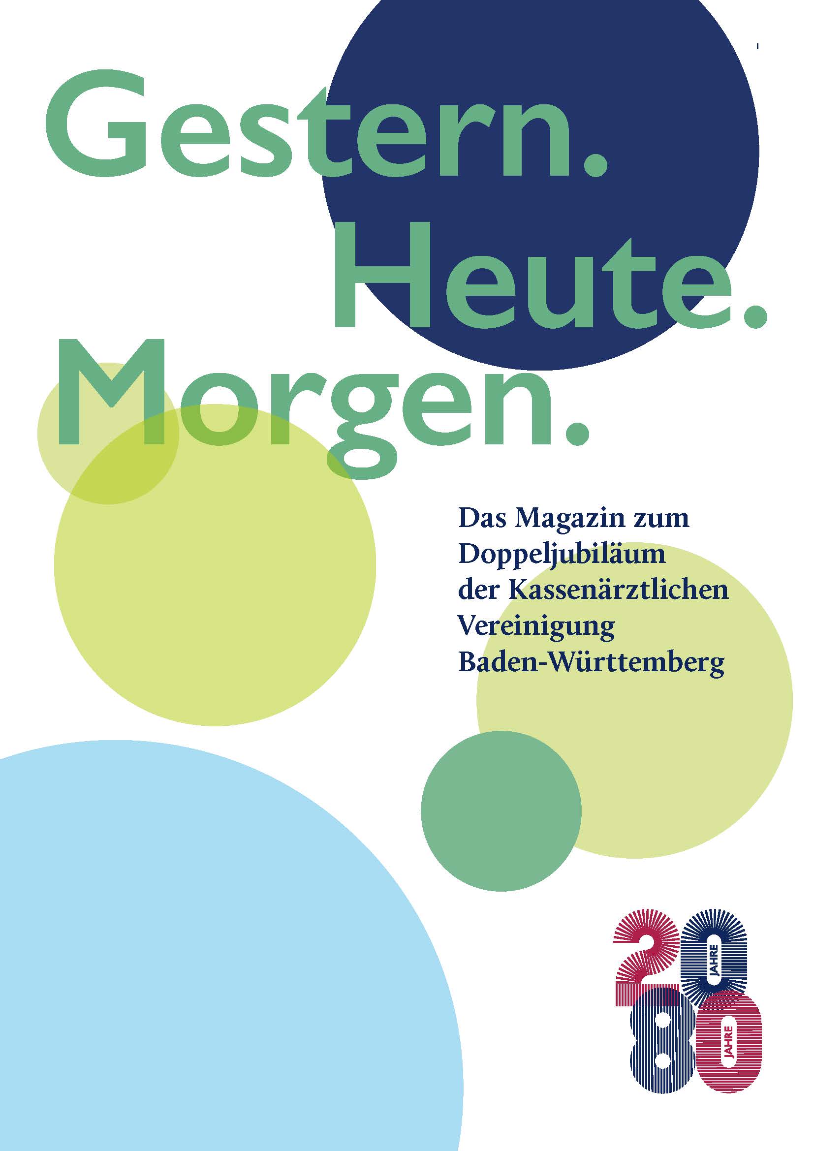 Titelseite des KVBW-Jubiläumsmagazin 2025
