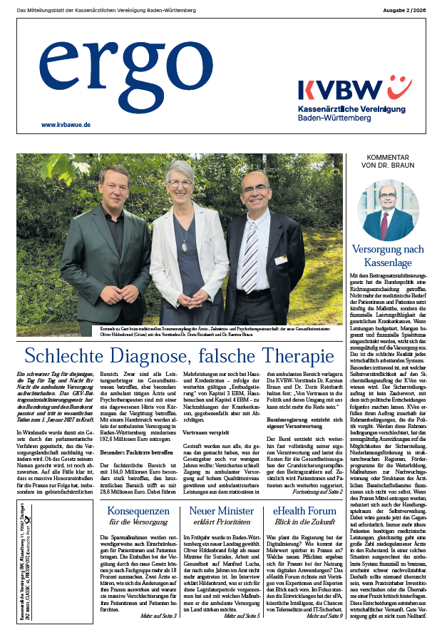 Titelblatt ergo Ausgabe 2026/2