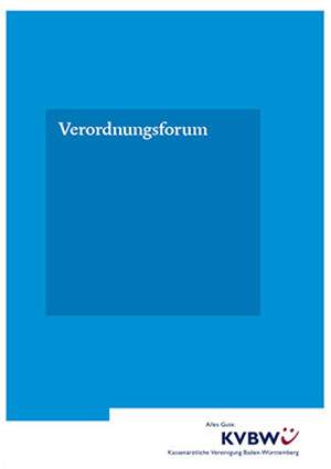 Titelblatt einer Broschüre des Verordnungsforums