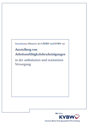 Abbildung Publikation Arbeitsunfähigkeitsbescheinigungen (AU)